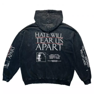 MOLETOM ALLGLORY HATE WILL TEAR US APART DESTROYED VINTAGE PRETO