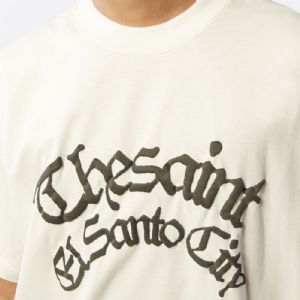 CAMISETA QUADRADA THESAINT ELSANTO CITY OFFWHITE